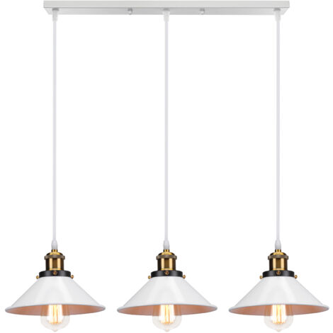 Plafonnier Suspendu Hofstein - Vintage Métal Gris/bleu - 1-3 Lumières - Neuf