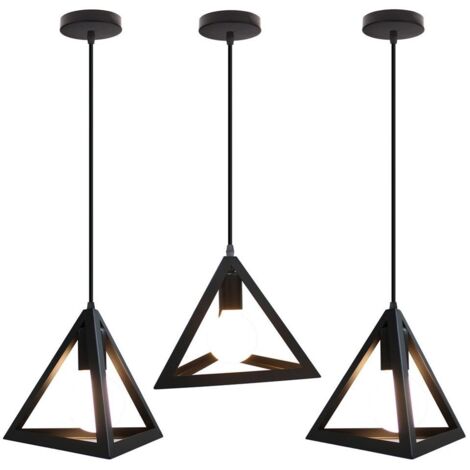 Plafonnier semi-encastré 220 V, luminaire de couloir, suspension d'intérieur rétro, ampoule non incluse (noir) | Leroy Merlin
