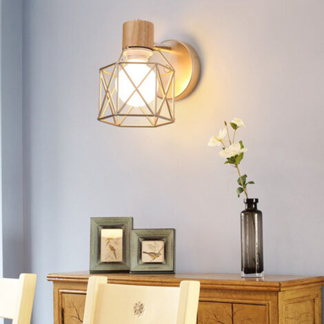 Applique Murale Interieur E27 Lampe Murale Moderne Luminaire Interieur Décoration pour Chambre Couloir Salon Or - 1Pcs