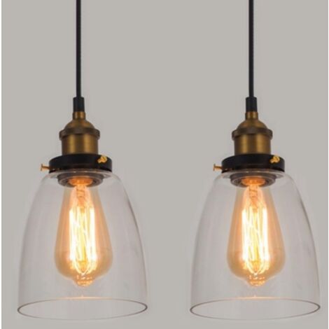 IDEGU E27 Suspension Luminaire Industrielle,Lampe Plafonnier Vintage en Métal Style Edison pour Salon Chambre - Maison