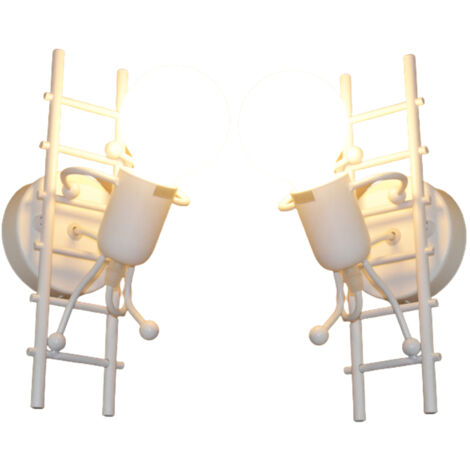Applique Murale Industrielle Lamp Murale Créatif en Métal E27 Noir pour Bar Café Restaurant Chambre l'enfants - 2Pcs (1/4)