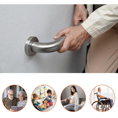 35CM Barre d'Appui dans Salle de Bain Poignée Douche Sécurité Équilibre Baignoire Main Courante Inoxydable (1/5)