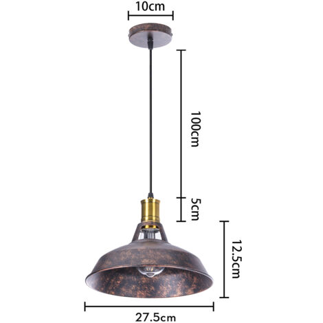 Plafonnier Vintage Hofstein Couleur Rouille, Suspension Déco Pour Intérieur Moderne