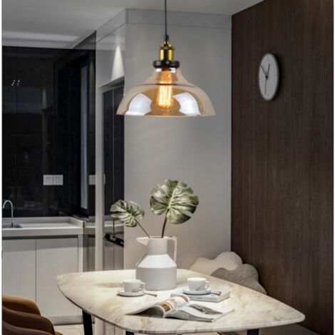 PLAFONNIER SUSPENSION LUMINAIRE de Salon Verre Noir Boules Fumée 4 à