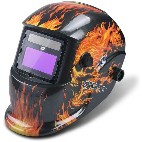 NEU Solar Schweißmaske Leder Automatik Schweißhelm Schweißer Kopf Schutz Helm 