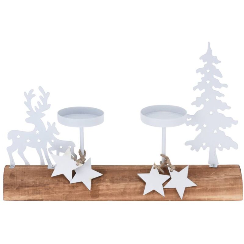 Centre de table bougie parfumée avec déco de noël 270 g