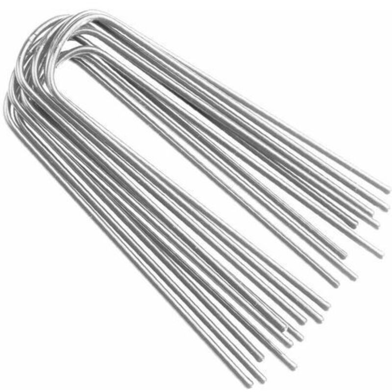 Tenax Agrafes U Métalliques 15cm - Lot De 20 - Pour Toiles De Paillage, Filets Et Protections Jardin