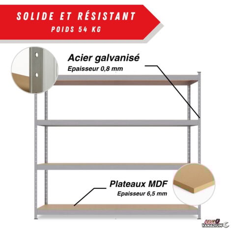 Etagère Monobloc pour Garage - 2 M x 2,37 M - Charge 1400 kg