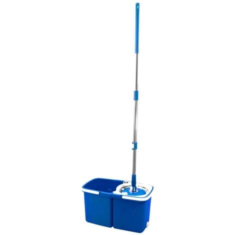 Balai Magique Microfibre, Nettoyage Sol Facile et Rapide, Seau Double Bac