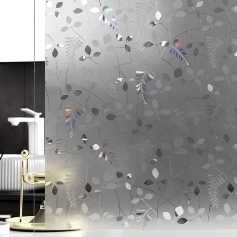 Facilitys – Film décoratif électrostatique anti regards pour fenêtre – Translucide effet arc en ciel – Dimensions 200x90cm – PVC et polyéthylène