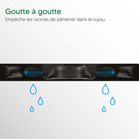 Tuyau D'arrosage Goutte à Goutte PE-LD 100m X 16mm + 100 Goutteurs Réglables 0-70L/h - Économie D'eau Jusqu'à 70% - Pour Jardin, Potager, Serre