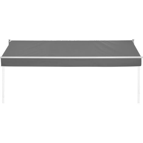 Store banne 2 en 1 3x2 m ou 4x3 m - Double protection solaire - 4 x 3 - Blanc