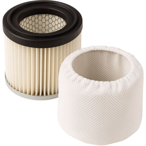 Facilitys – Filtre HEPA aspirateur à cendres 4L – Ø 9 cm x H. 8,6 cm – Filtration F7 – Efficacité 99,9 % pour particules ≥ 3 microns