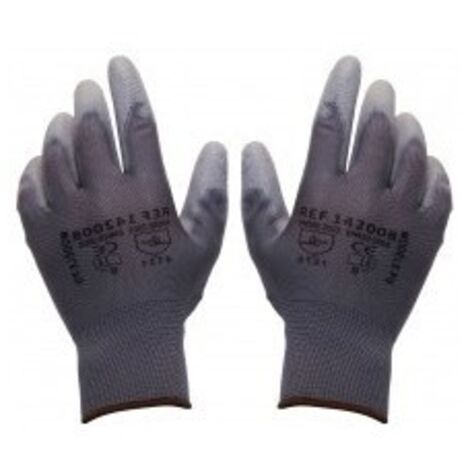 OSE – Gants de jardinage taille 10 en polyuréthane gris – Conformes aux normes CE EN 420 et EN 388 – Confort optimal pour manipulations légères - T10142009-t10