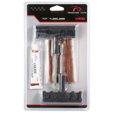 Kit de réparation pneu tubeless 8 pièces - Pneu tubeless route - Réparation pneu extérieur en cas de crevaison - voiture - vélo (1/3)