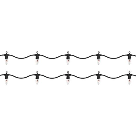 Guirlande lumineuse électrique 10 ampoules effet flamme IP44 (1/5)