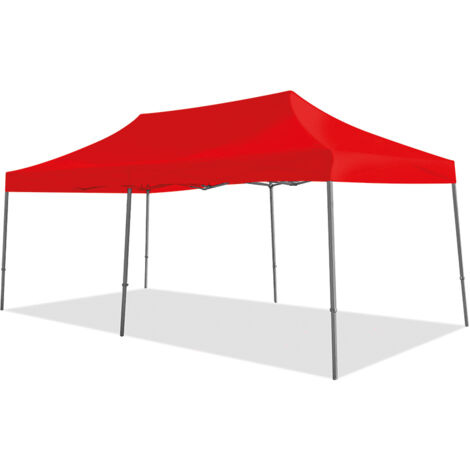 Toit de rechange pour tonnelle pliante 3 x 6 professionnelle - Unité - Rouge
