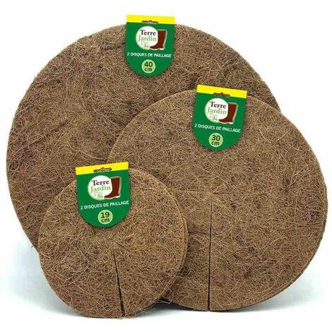 La Cordeline Lot De 5 Disques De Paillage Coco 60 Cm 900g/m² - Protection Naturelle Plantes Et Arbres