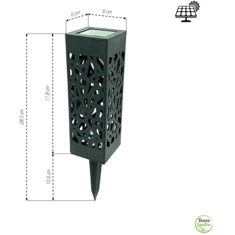 Borne solaire photophore - lot de 6