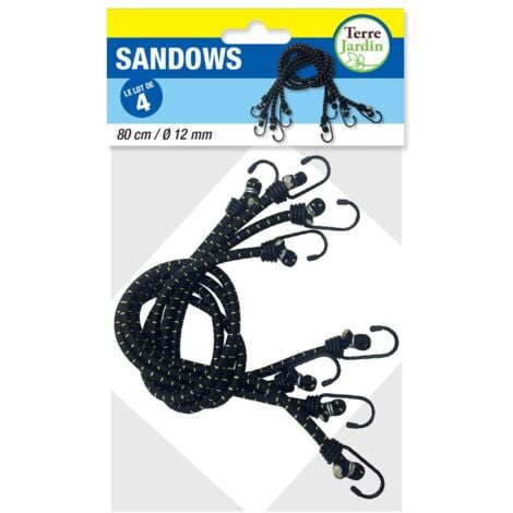 Tendeurs Elastique avec Crochets,8mm Sandow Elastique Tendeur