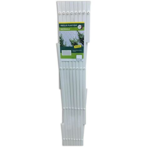 Lot De 2 Treillis Extensibles En Plastique 180x60 Cm - Support Pour Plantes Grimpantes Vert