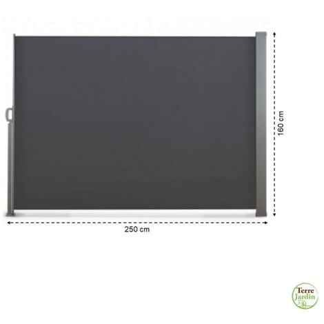 Paravent extérieur rétractable - 2,5 x 1,6 m -  - Anthracite