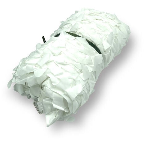 Toile d'ombrage ajourée / filet de camouflage - 2 x 3 - Blanc