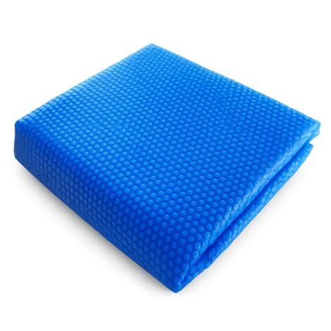 Terre Jardin – Bâche de piscine rectangulaire 180 microns – 8 x 4 – Bleu – Non bordée, redécoupable, effet ventouse – Protection contre débris et insectes