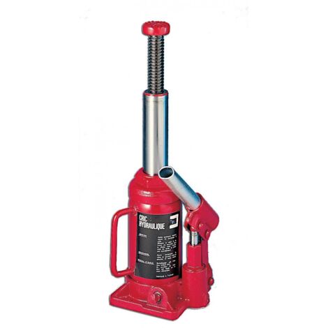 Euro Vanadium – Cric hydraulique bouteille 20 tonnes – Hauteur mini 23,5 cm – Hauteur maxi 47 cm – Léger 4,3 kg pour travaux mécaniques