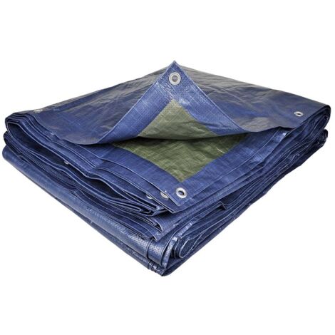Terre Jardin – Bâche de protection polyéthylène 120g/m² – Dimensions 8 x 12 m – Traitement anti-UV – Usage intérieur et extérieur – Bleu