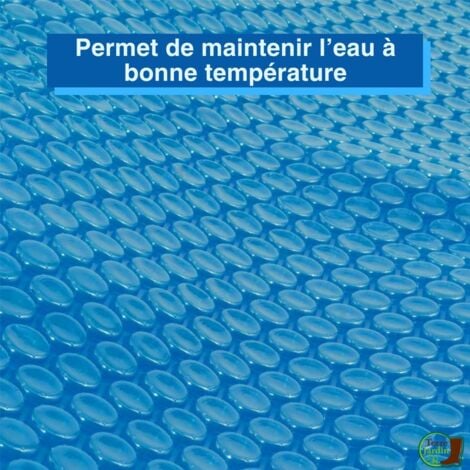 Bâche à bulles piscine ronde polyéthylène 180 mirons – réduit évaporation, conserve chaleur, protège débris - 3 m - Bleu