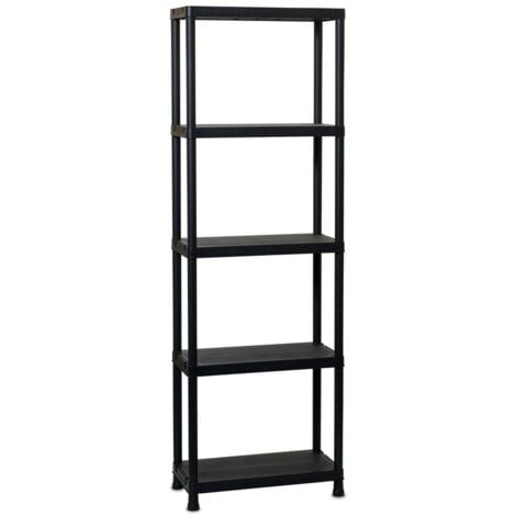 Étagère Rangement en plastique - 180 x 60 x 30 cm - 125 kg - 5 niveaux - Cuisine, garage