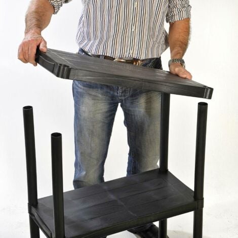 Étagère Rangement en plastique - 180 x 60 x 30 cm - 125 kg - 5 niveaux - Cuisine, garage