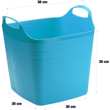 Seau flexible - Panier ou corbeille à linge souple - 27 litres