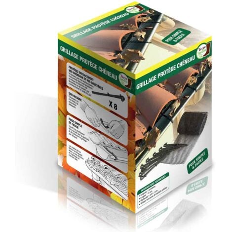 Grillage de Protection Chéneaux et Gouttières - Anti-Feuilles Mortes, 6m