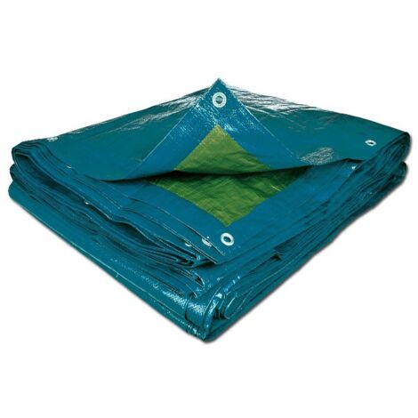 Terre Jardin – Bâche de protection 4 x 6 m – Densité 70g/m² – Œillets métalliques tous les mètres – Pour travaux extérieurs et intérieurs – Bleu