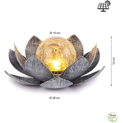 Lampe d'extérieur fleur de lotus solaire