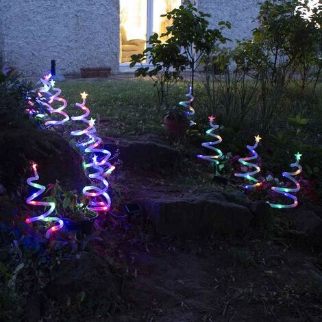 4 sapins de Noël lumineux spirale