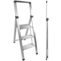Escabeau marchepied 3 marches alu pro extra-slim