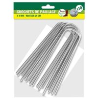 50 Piquets de jardin de fixation de toile de paillage en acier vert 150