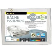 Bâche PVC premium blanche 300g/m2 2 x 3