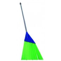 Terre Jardin – Balai de cantonnier vert – Longueur 145 cm – Largeur 28 cm – Fibres en étoile pour nettoyage efficace – Pour terrasses et garages