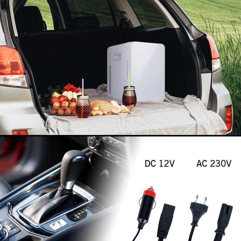 Puluomis 10L Auto Kühlschrank Gefrierschrank Kompressor Kühlbox Camping  Tragbar Weiß