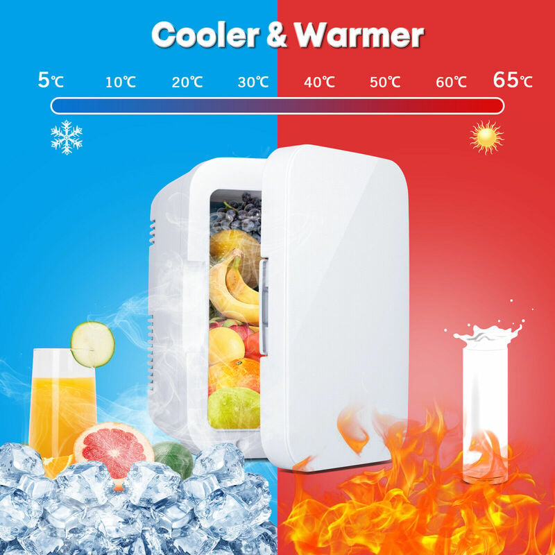 Puluomis Mini Kühlschrank 4L, 2 in 1 Warm- und Kühlbox tragbar 12V
