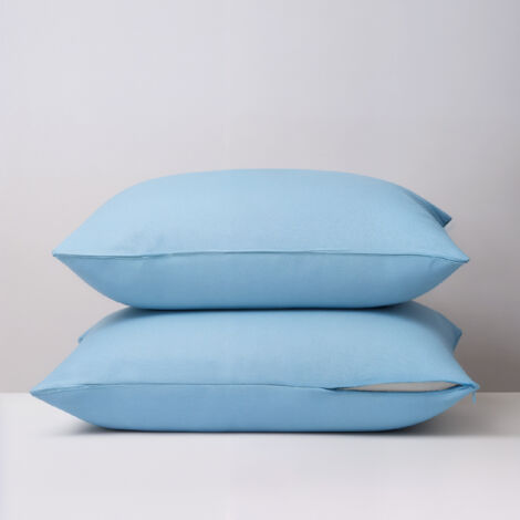 Lot de 2 Taies d'oreiller 2 en 1 - Alèse absorbante intégrée - Coloris Givre - 60/60 - DODO (1/2)