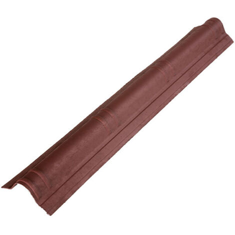 Elemento di colmo ONDULINE per tegola Onduvilla. Dimensioni 106 x 19,4 cm - Colore rosso sfumato