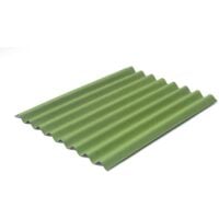 Lastra ondulata da copertura ONDULINE. Dimensioni 100 x 76 cm. Colore verde intense