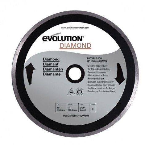 Disque Diamant EVOLUTION FURY 255mm