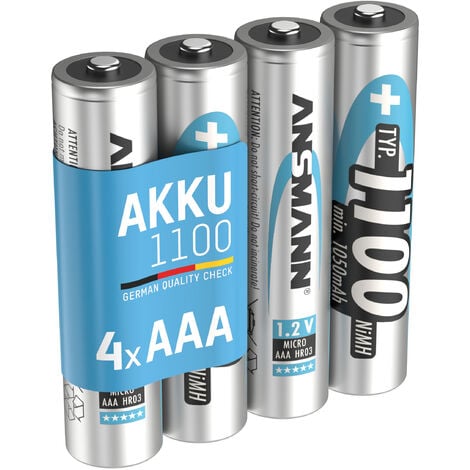 Wiederaufladbare Batterie Akkuzelle AAA Micro Li-Ion 1,5 V 280 mAh 