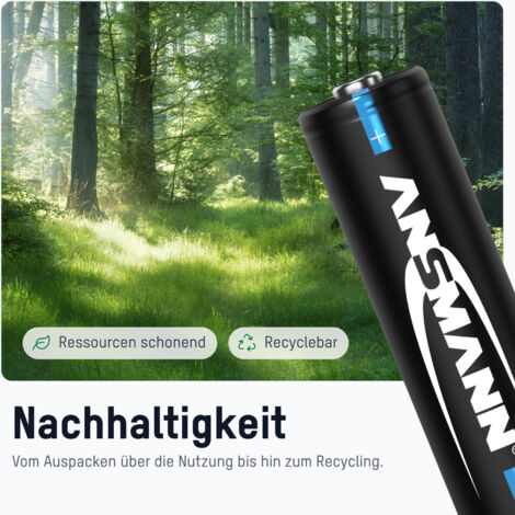 ANSMANN Akku Mignon AA - 2 Stück, 2650 MAh, Wiederaufladbar Für Spielzeug, Konsolen & Mehr